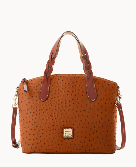 Ostrich Celeste Satchel