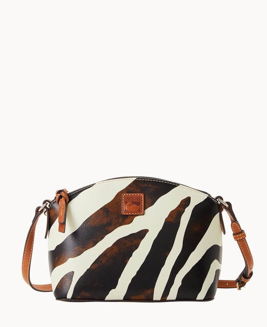 Zebra Leather Suki Crossbody