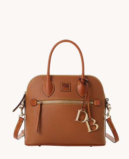 Pebble Grain Domed Satchel