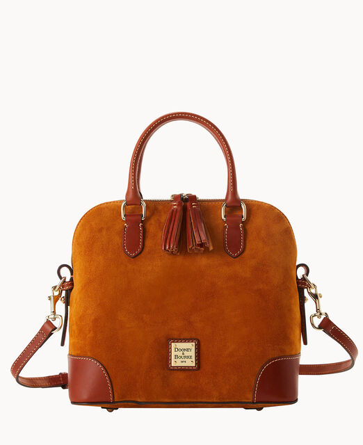 Suede Domed Satchel