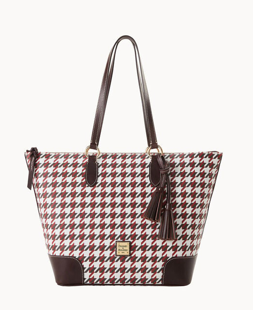 Houndstooth Career Tote