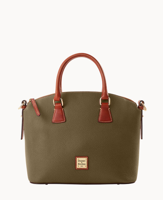 Pebble Grain Domed Satchel