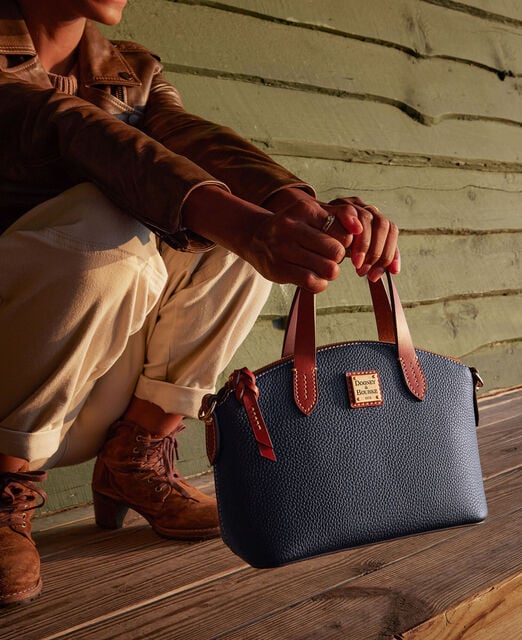 Pebble Grain Ruby Bag With Card Case